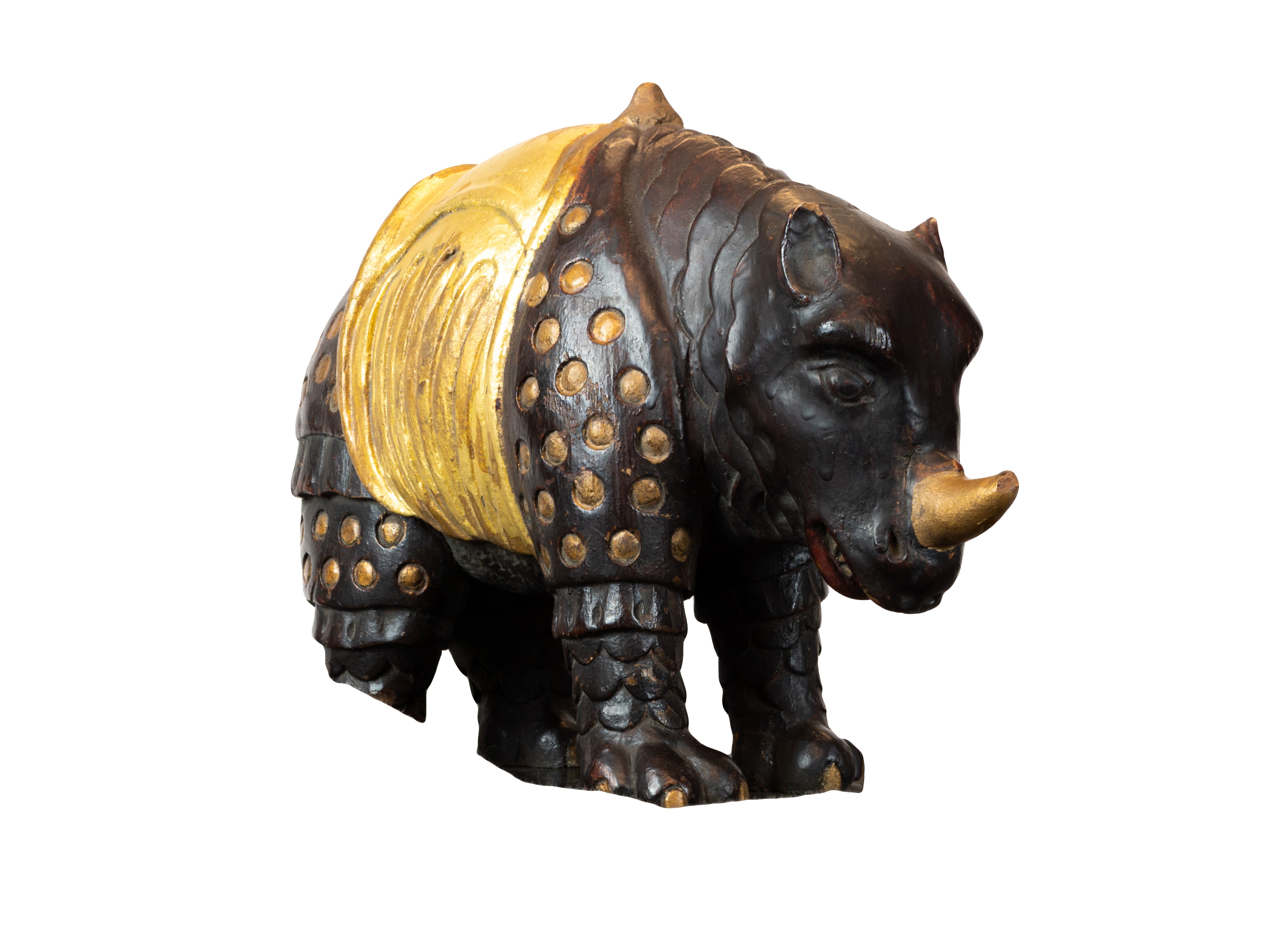 Carved rhino from the mace of the Apothecaries' Hall of Dublin
